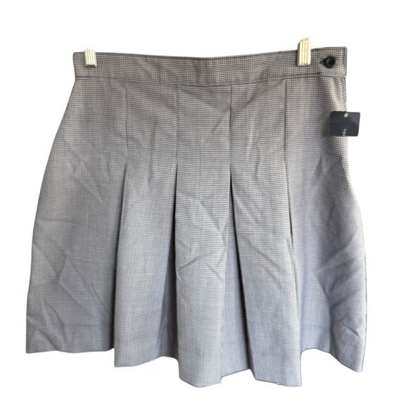 Tommy Hilfiger Skirt Women's Pleats Houndstooth Navy 8 Mini Schoolgirl Preppy - Picture 1 of 8